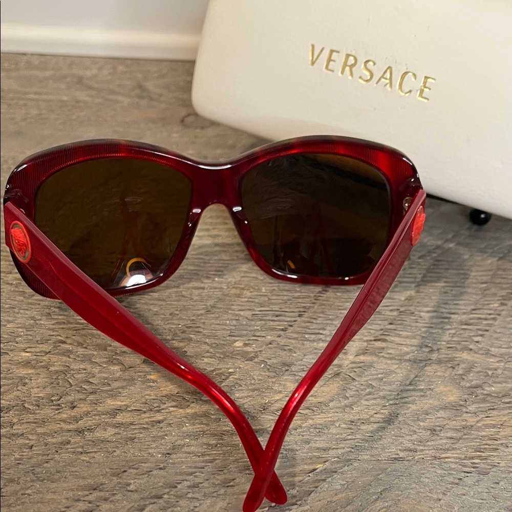 Versace MOD 4212 880/13 Sunglasses + Case: Rule Red Frame / Italy / Frames Only - Picture 6 of 8